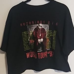 Notorious B.I.G cropped graphic tee Size Large